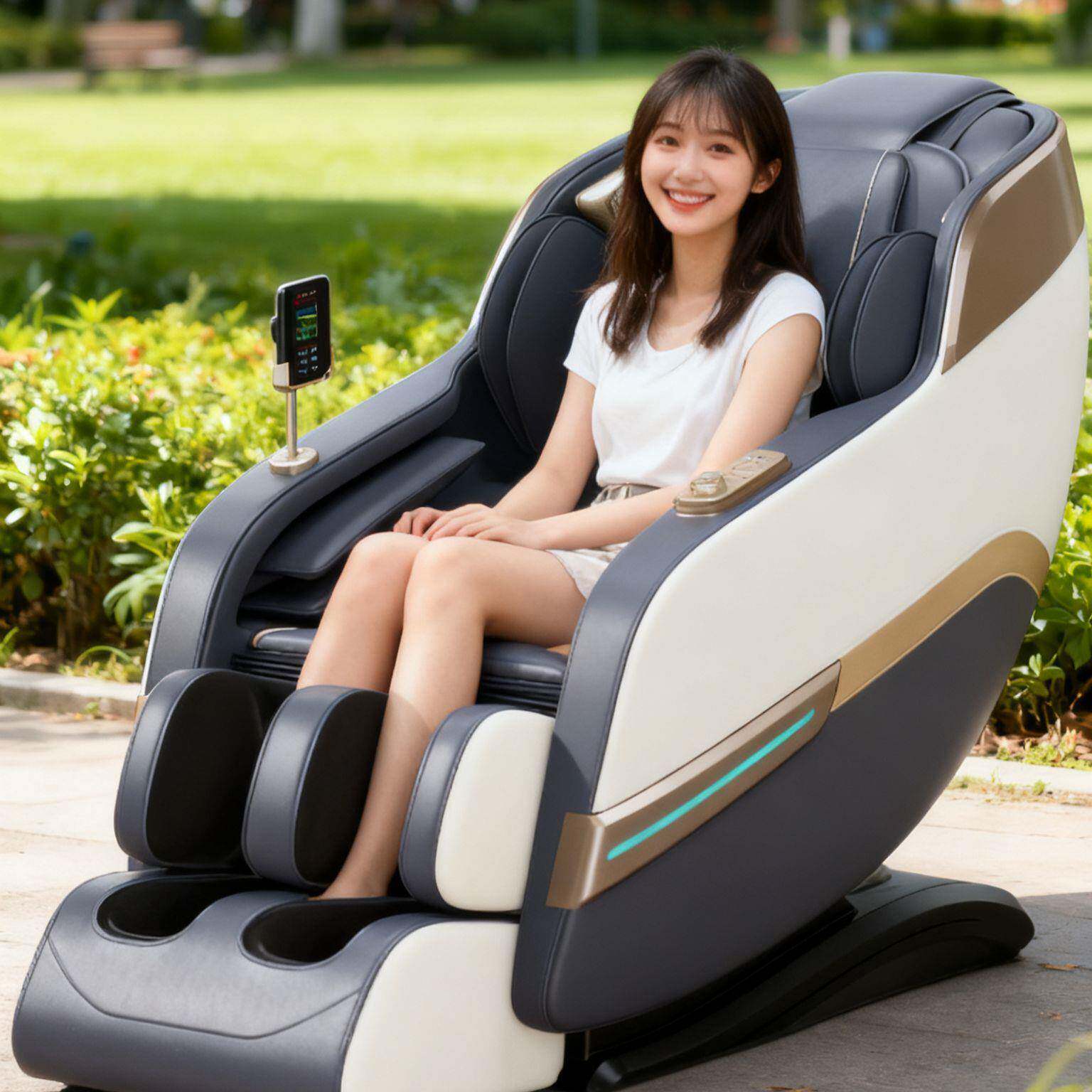 按摩椅SL双轨道4D机械手仿真人手法家用小型老年人按摩椅懒人沙发