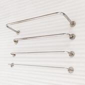 货架展示架墙上挂衣杆 女装 服装 店不锈钢正挂衣架上墙U型壁挂式