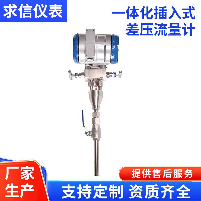 智能一体化插入式差压流量计电磁流量计液体废污自来水一体大口径
