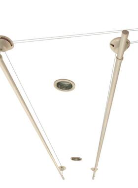 A947晾衣架阳台双杆手摇升降晾衣杆晒衣杆白色晾衣架北京安装