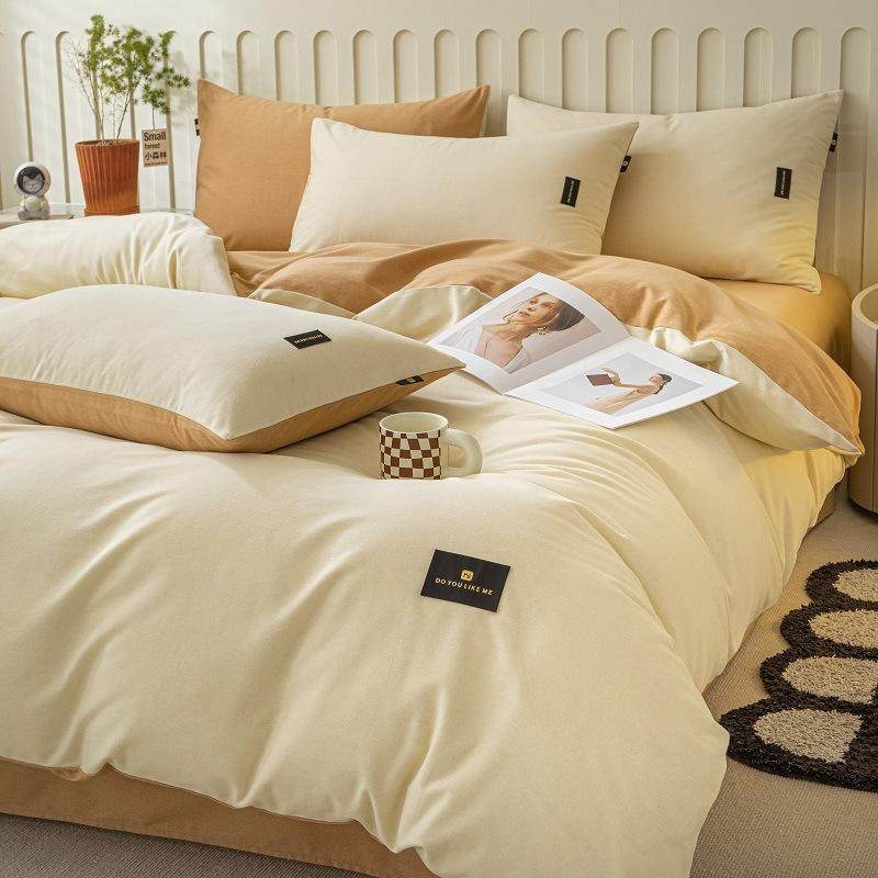 磨毛被套三件套日式色织被罩单件南通家纺家用双人被套床品,床上用品,学生床品套件,淘宝优惠券,粉丝福利购,淘宝优惠卷