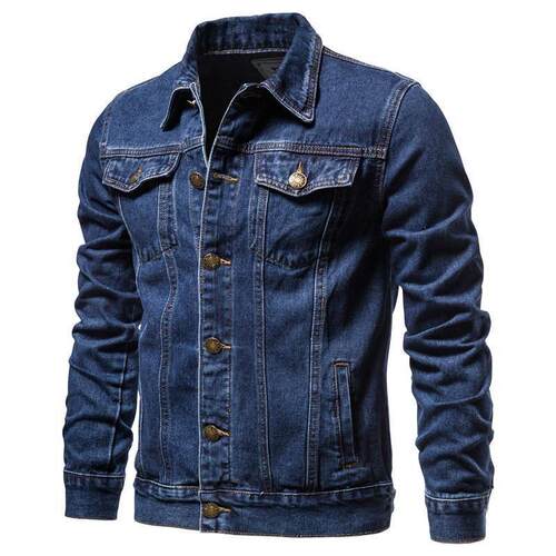 F 89326 Casual Denim Jacket Men 2025 士牛仔外套