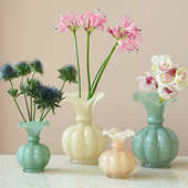 芬顿琉璃花瓶北欧现代简约奶油风中古玻璃高级感高颜值摆件 ins风