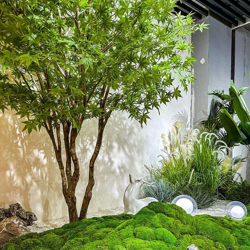 仿真青枫树枫叶树大型设计装饰假树橱窗绿植造景室内仿生植物落地