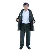 户外骑行外卖全身防暴雨加厚针织布反光雨衣套装 雨衣雨裤 分体套装