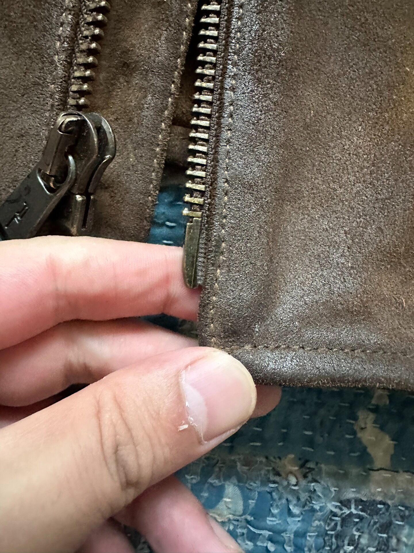 Ralph Lauren Black Label Leather Jacket — detail