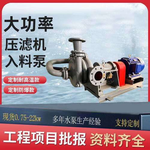 定制ZJW-II压滤机专用入料泵浮选机喂料洗煤加压杂质泵SYA渣浆泵