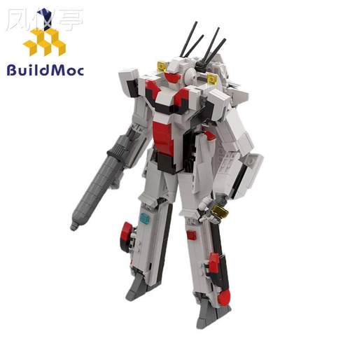 BuildMoc儿童拼接益智积木机器人MOC-124574超时空要塞玩具模型