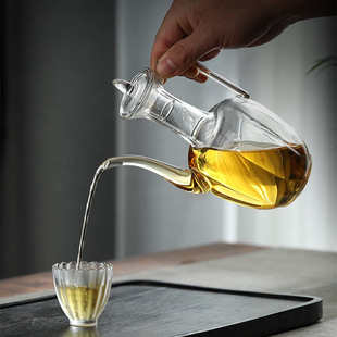 透明玻璃仿宋手执壶 彩色把手电陶炉加热煮茶壶仿宋贵妃壶泡茶壶