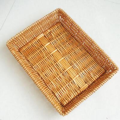 藤编收纳筐果蔬竹筐超市展示筐幼儿园竹篮编织果盘水果篮子零徐小