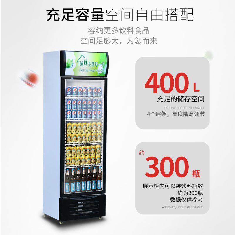 饮料啤酒展示柜商用冷藏保鲜柜立式冰柜便利店超市小卖部单双冷柜