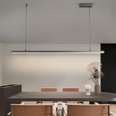 极一简字餐厅吊灯设计师公款现代简约饭厅餐桌台灯具办室长536条