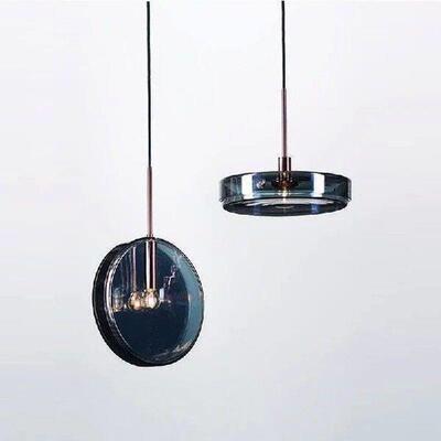 Modern LED Blue Glass Pendant Lights Nordic Living Room