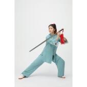 袖 高档武云女中式 新式 夏季 低领练习表套演高雅武中术 太极子拳套装