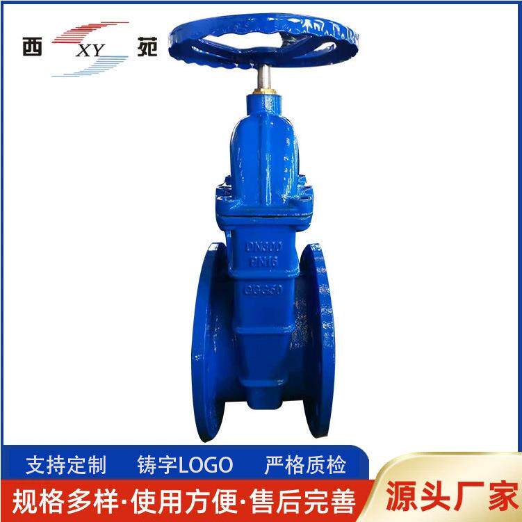 热卖法兰卡箍软密封弹性座封球墨铸铁手轮暗杆闸阀厂家