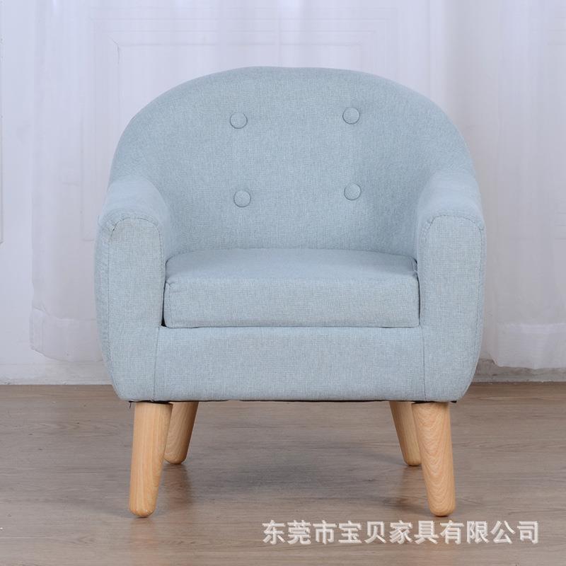 跨境厂家幼儿园宝宝阅读沙发木架海绵结构儿童沙发布艺儿童椅