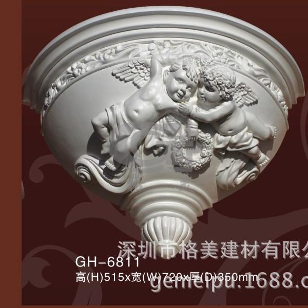 PU装饰线条角线壁炉壁台壁盒饰花灯盘罗马柱天花顶角线PU雕花角线