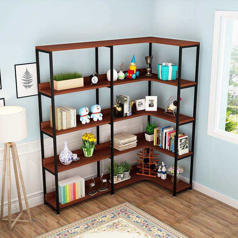 客厅转角置物架落地式墙角书架收纳架多层展示架组合式拐角储物架