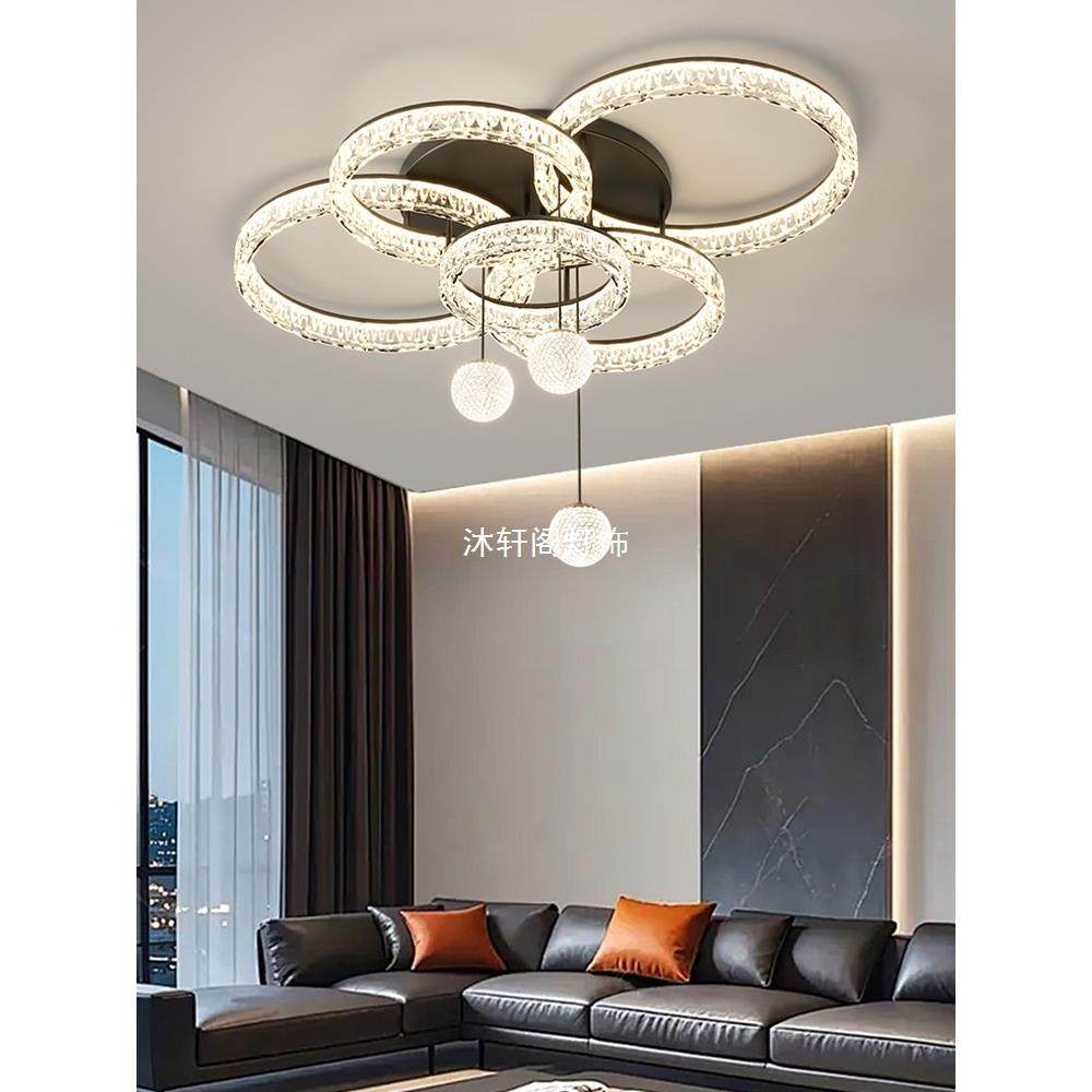 客吊厅灯轻奢感式极简2意403025新套款客厅灯大气家用全屋灯具餐