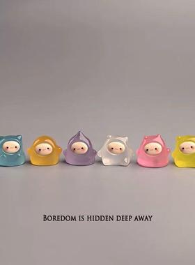 果冻精灵汽车点位贴标记摆件定位新手驾驶辅助夜光车距判断神器