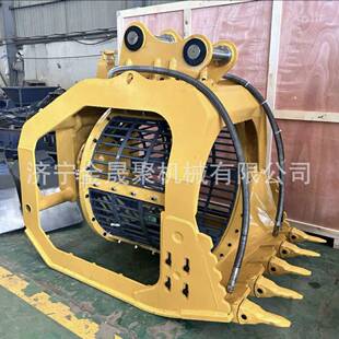 挖机滚筒筛压驱动自动筛分挖机属具筛斗河道清理沙石分耐用筛分斗