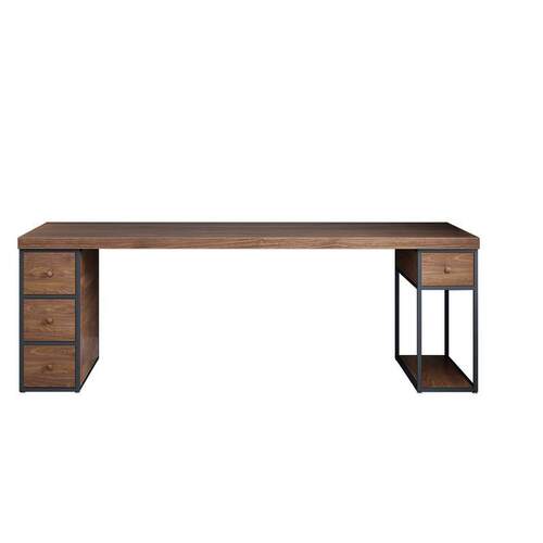 现代简约实木书桌家用双人台式电脑桌带抽屉办公桌子学生学习桌椅