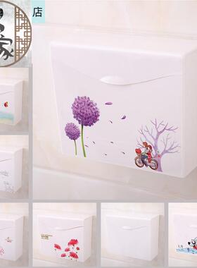 化妆室纸巾盒卫生纸盒浴室平板纸盒厕所卫生纸架塑料草纸盒方形免