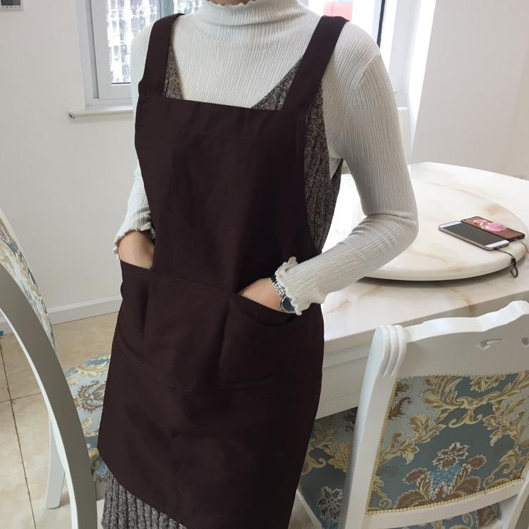 新款直销韩版礼品围裙餐厅厨房 服务员广告围裙防污工作服定制加L
