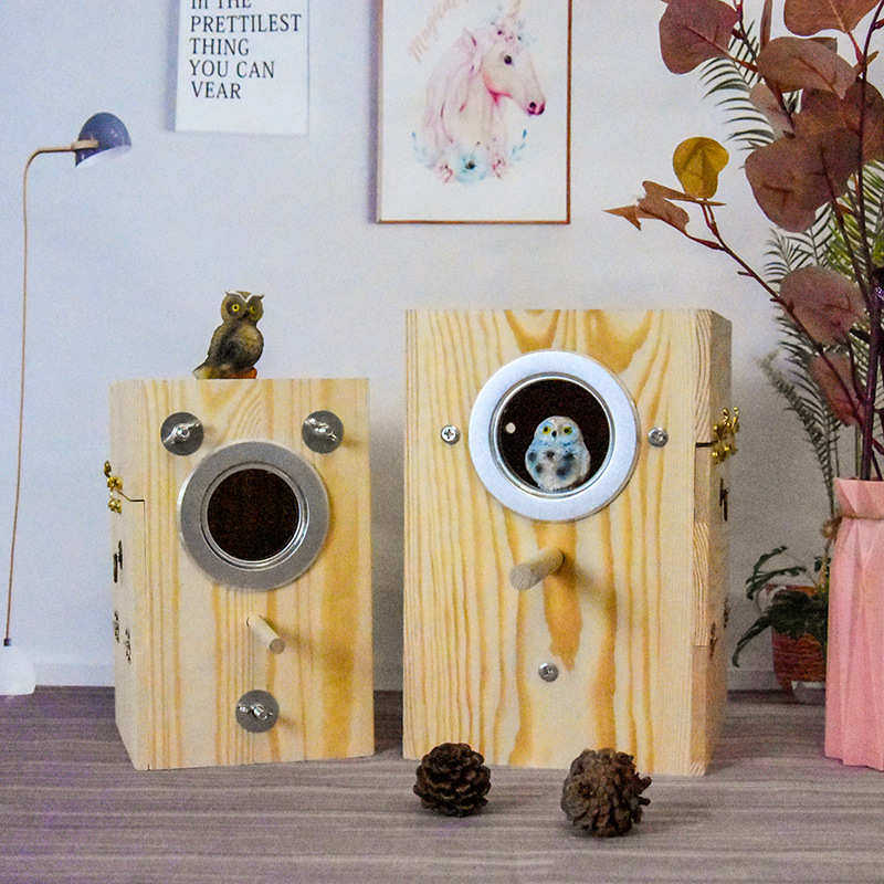 户外园林装饰鸟屋实木鹦鹉繁殖箱木制鸟笼内笼彩绘翻盖式宠物鸟窝,家居饰品,木雕,淘宝优惠券,粉丝福利购,淘宝优惠卷