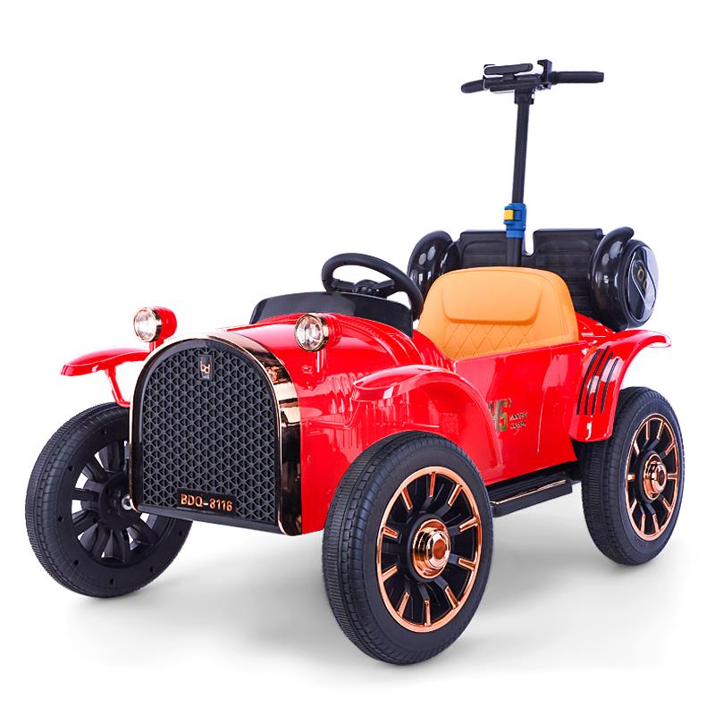 正品儿童电动汽车宝四轮男小孩宝遥控玩具车可坐子大女人一体车亲
