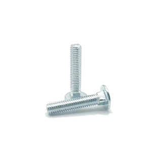 美制2/5级碳钢镀蓝白锌半圆头马车螺丝方颈螺栓铁大头货架机螺钉