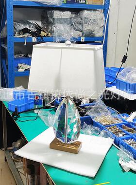 K9水滴水晶台灯客厅装饰后现代简约轻奢个性创意设计师卧室床头灯