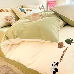 全棉40支12立体毛巾绣四.件套18mQGG床单四件套毛巾绣 2025新款