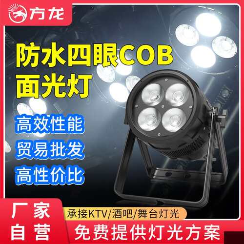 300w四眼防水面光灯舞台补光灯户外工程亮化灯公园灯冷暖光双色