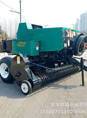 河南方形秸秆捡拾打捆机方捆打草机方草捆捡拾压捆机自动打结