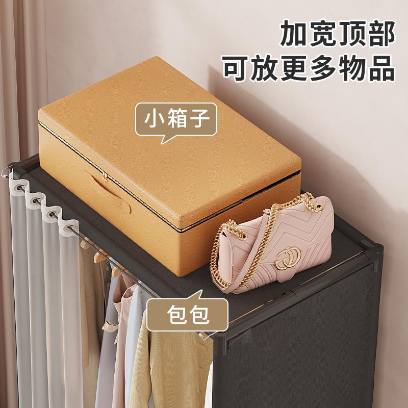 ?室橱简易衣柜家用卧小布衣柜出租房用窄日式衣柜小用结实耐防尘