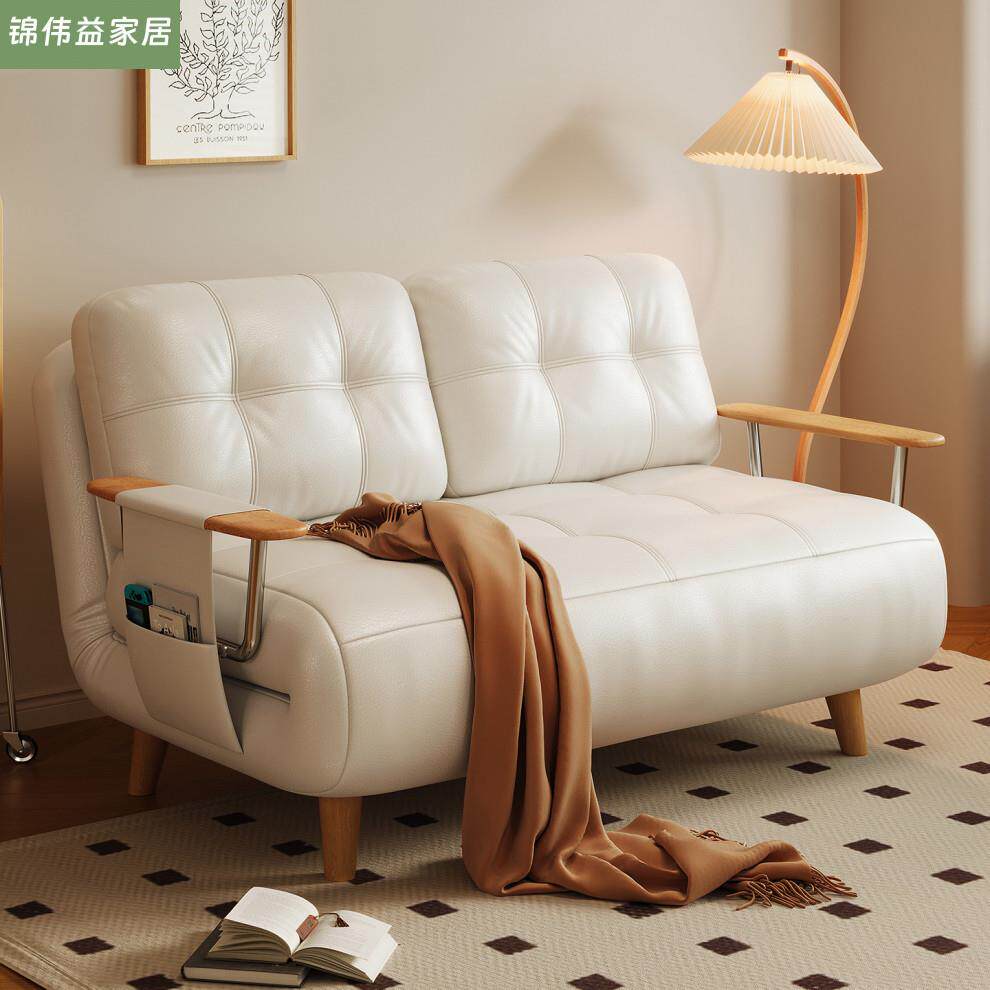 单人沙发床折叠两用一体日式客厅书房阳台卧室实木小户型2026新款