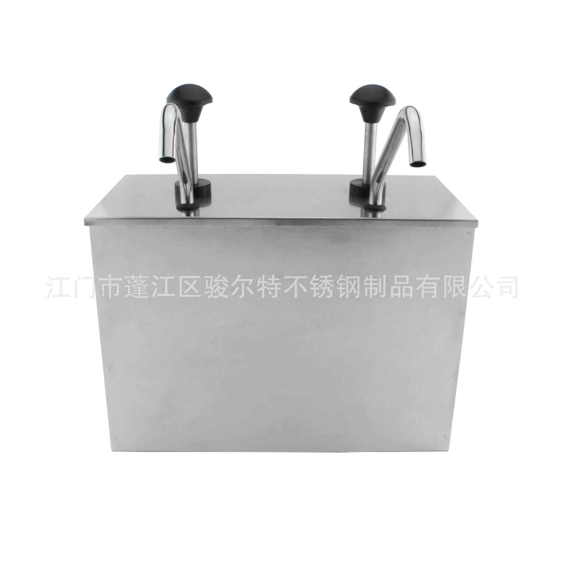 不锈钢双头酱汁泵挤压瓶糖浆浓稠果糖酱巧克力酱手压式泵