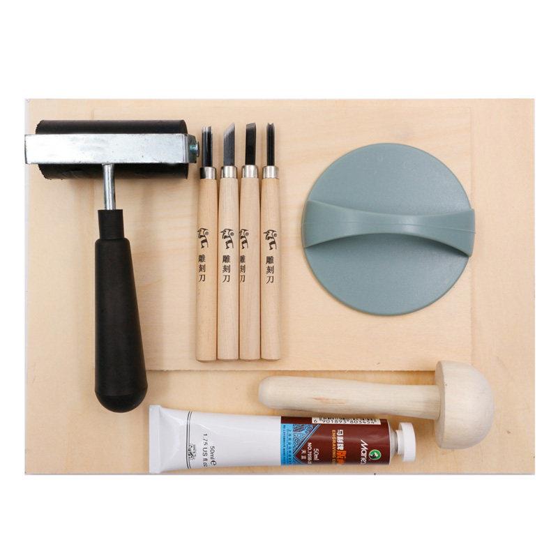 版画工具套装版画木板版画胶板吹塑纸木刻版画材料初学版画套装