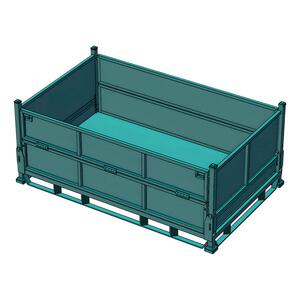 汽车箱上海货架厂家销售折叠式金属周转箱可堆叠物流箱