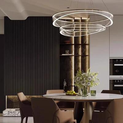 客现艺术装饰吊灯设代计师板厅餐ltao7870厅卧室简约轻奢圆环形装