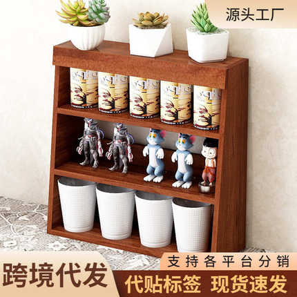 实木博古架挂墙木质多宝格茶桌置物架茶壶茶具杯子摆件收纳格子架