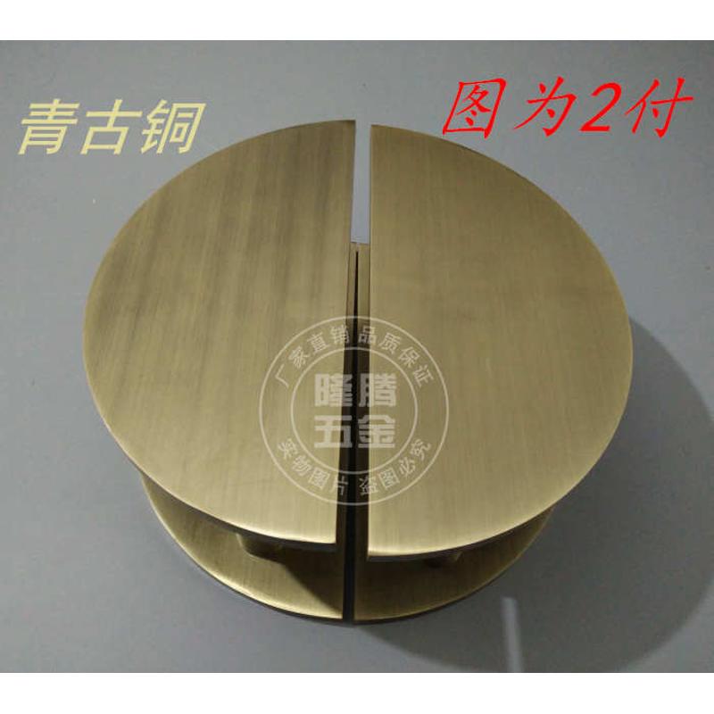 无框玻璃门拉手半圆形包厢KTV实木门大门把手铝合金肯德基门把手
