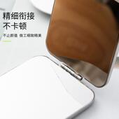 手持镜子双面小随身带便携式 可折叠不锈钢桌面可立迷你化妆补妆镜