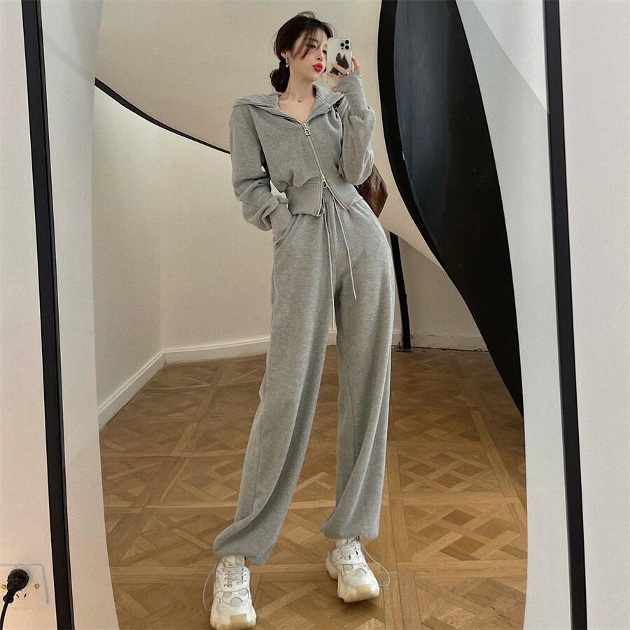 Sportswear fashion suit womens hooded sweatshirt casual