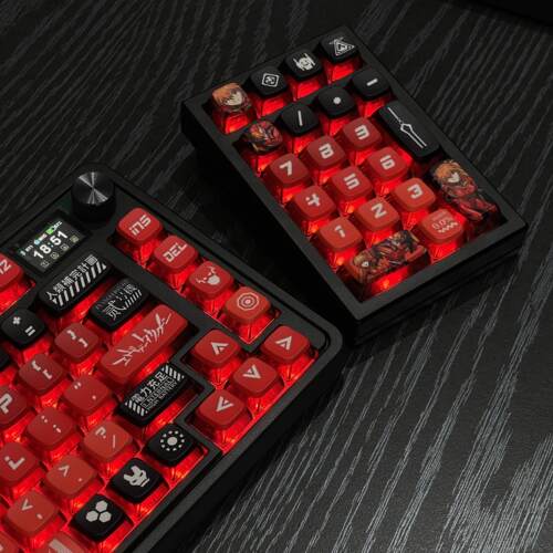 配ROG夜魔EX客制化K21MA金属键盘无线蓝牙CNC三模PAD数字机械键盘