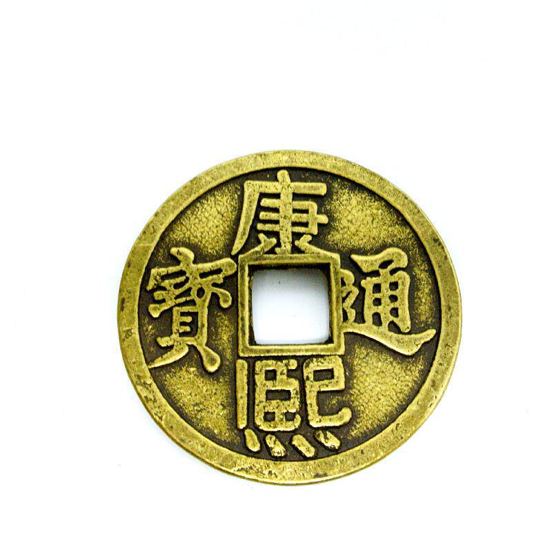放大加厚纯黄铜五帝钱大铜钱门槛石新房装修家装吉祥物进门