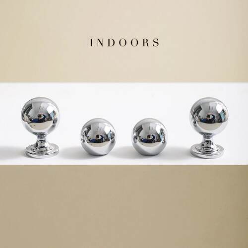 INDOORS极简黄铜圆球拉手实心纯铜金色银色法式轻奢柜门小把手