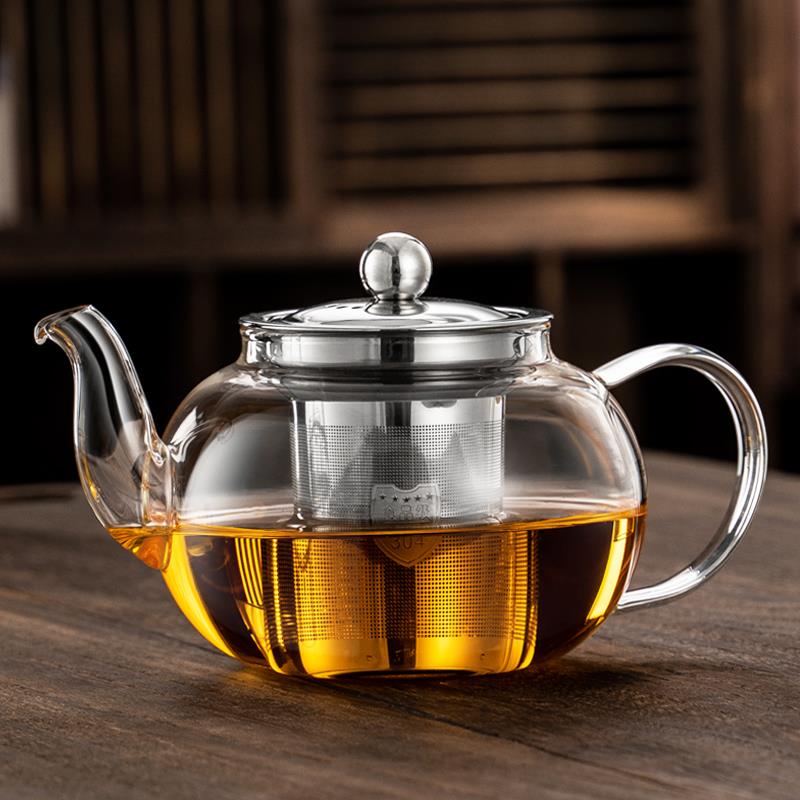 泡茶壶耐热玻璃茶壶单壶加厚冲茶器过滤绿茶茶杯红茶茶具煮茶套装