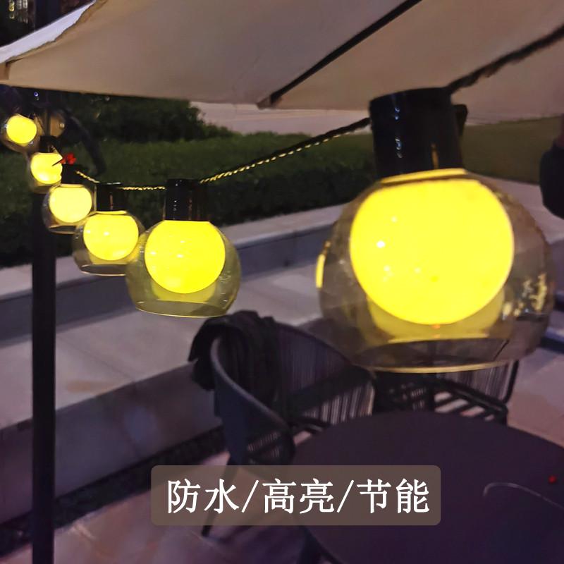 户外露营led灯串天幕帐篷大圆球装饰灯庭院阳台婚礼民宿布置彩灯